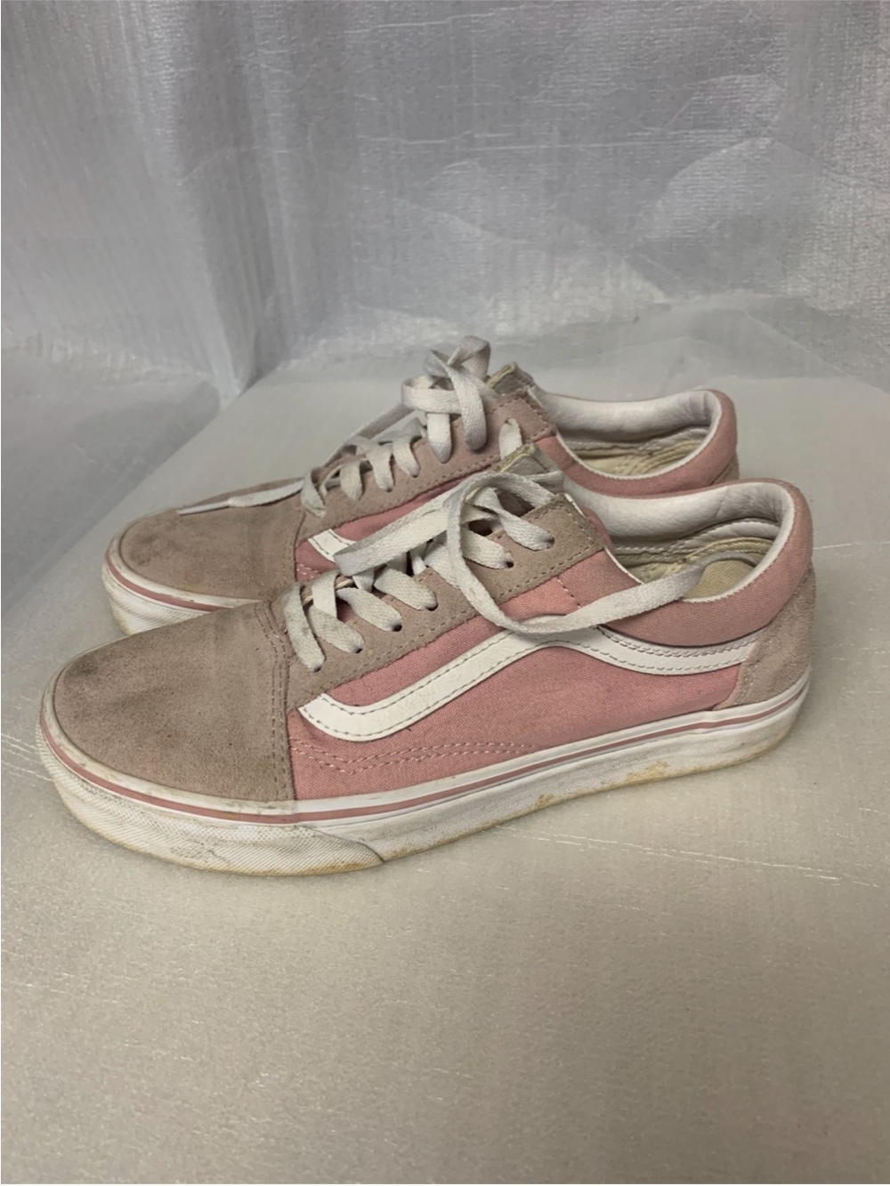 Vans Old Skool Pink Suede Canvas Sneakers Women’s Size 7.5 / Men’s 6